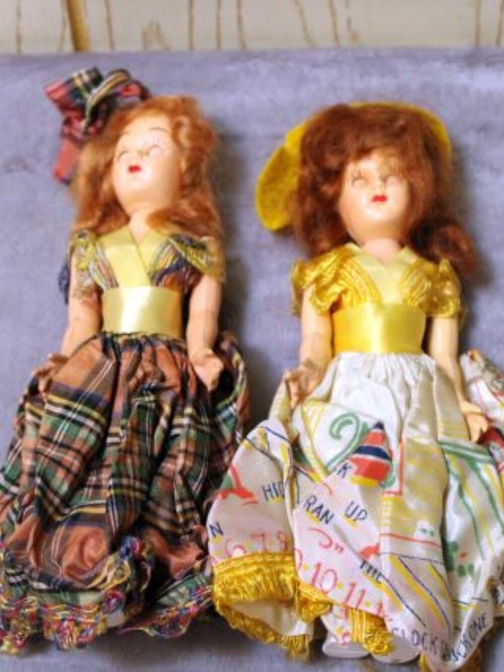 Vintage Storybook Dolls (Set of 2) - Eyes Open & Close